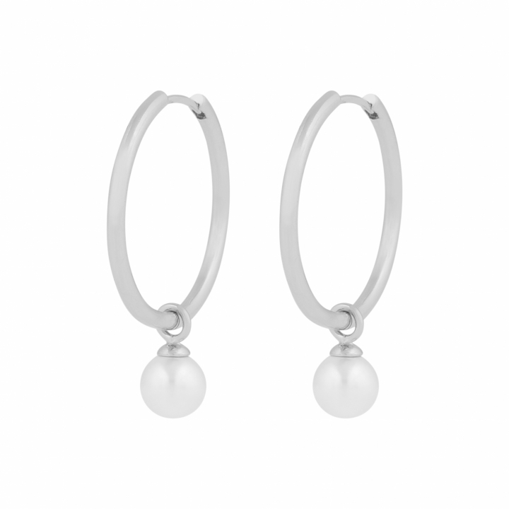 Karan pendant ring Earrings Silver i gruppen Øredobber / Sølvøredobber hos SCANDINAVIAN JEWELRY DESIGN (1399-6400-010)