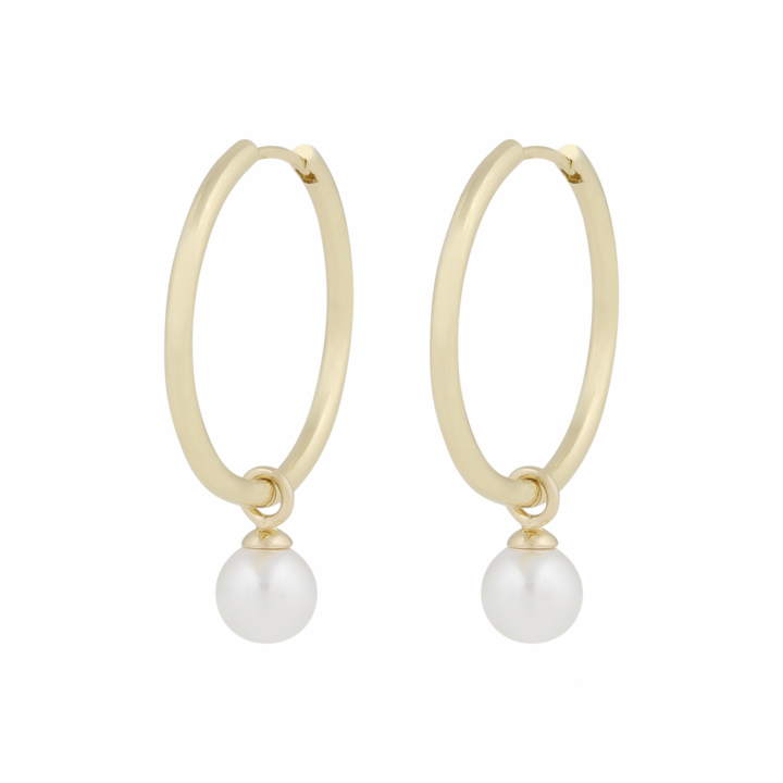 Karan pendant ring Earrings Gold i gruppen Øredobber / Perleøredobber hos SCANDINAVIAN JEWELRY DESIGN (1399-6400-362)