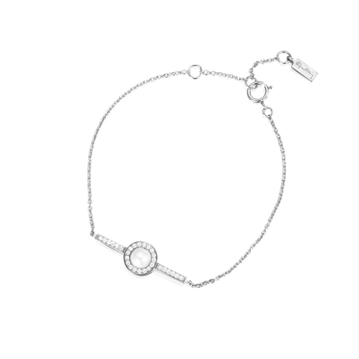 Little Day Pearl & Stars Armbånd Hvitt gull 16-19 cm i gruppen Armbånd / Diamant armbånd hos SCANDINAVIAN JEWELRY DESIGN (14-102-01910-1619)