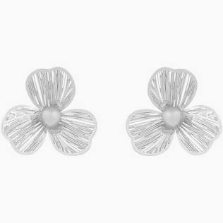 Flora petal Earrings Silver i gruppen Øredobber / Sølvøredobber hos SCANDINAVIAN JEWELRY DESIGN (1400-6400-256)