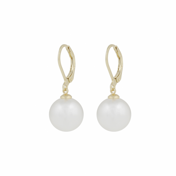 Jackie hook Earrings  12mm Gold i gruppen Øredobber / Perleøredobber hos SCANDINAVIAN JEWELRY DESIGN (1404-6500-362)
