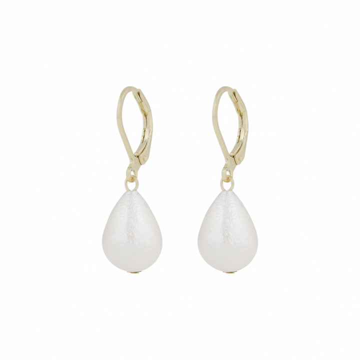Jackie silk hook Earrings Gold i gruppen Øredobber / Gulløredobber hos SCANDINAVIAN JEWELRY DESIGN (1404-6700-362)