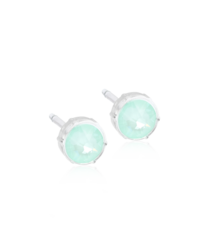 MP Bezel 6 mm, Soft mint i gruppen Øredobber / Sølvøredobber hos SCANDINAVIAN JEWELRY DESIGN (15-0109-31)