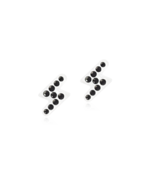 MP Brilliance Flash 8 mm, Jet i gruppen Øredobber / Sølvøredobber hos SCANDINAVIAN JEWELRY DESIGN (15-01185-07)