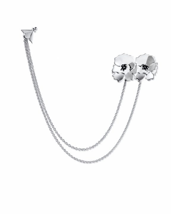 Anemone Brooch Silver i gruppen Halskjede / Sølvkjede hos SCANDINAVIAN JEWELRY DESIGN (15-100-02337-0000)