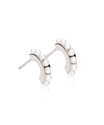 NT Pendant Pearl Curved 10 mm, White i gruppen Øredobber / Perleøredobber hos SCANDINAVIAN JEWELRY DESIGN (15-12146-59)