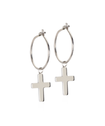 NT Ear Ring 14 mm, Pendant Cross 11 mm i gruppen Herresmykker hos SCANDINAVIAN JEWELRY DESIGN (15-1252-8600)