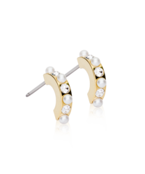 GT Pendant Mixed Curved 10 mm, Crystal/White i gruppen Øredobber / Gulløredobber hos SCANDINAVIAN JEWELRY DESIGN (15-13146-159)