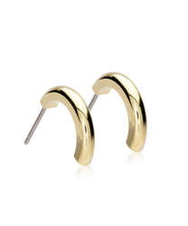 GT Pendant Round Curved 15 mm gold i gruppen Øredobber / Gulløredobber hos SCANDINAVIAN JEWELRY DESIGN (15-13153-00)