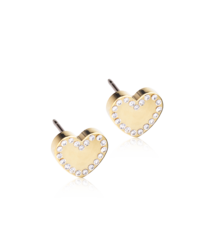 GT Brilliance Sweetheart 8 mm, Crystal i gruppen Øredobber / Gulløredobber hos SCANDINAVIAN JEWELRY DESIGN (15-13173-01)