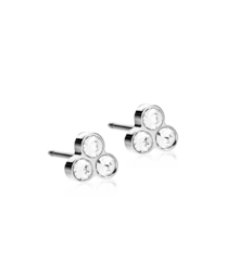 ST Clover 6 mm, Crystal i gruppen Øredobber / Sølvøredobber hos SCANDINAVIAN JEWELRY DESIGN (15-1425-01)