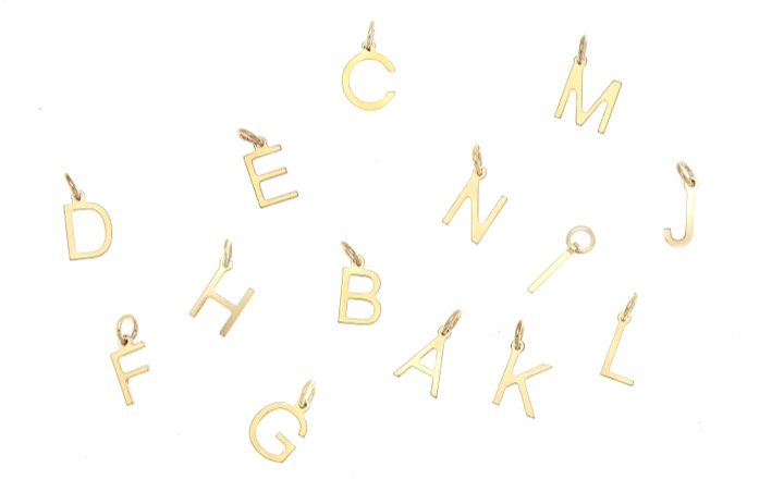 Letters bokstäver A-Z Gull i gruppen Halskjede / Gullkjede hos SCANDINAVIAN JEWELRY DESIGN (161212R)