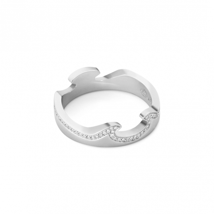 FUSION END Ring Diamant 0.15 ct i gruppen Ringer / Ringer i hvitt gull hos SCANDINAVIAN JEWELRY DESIGN (20000624)