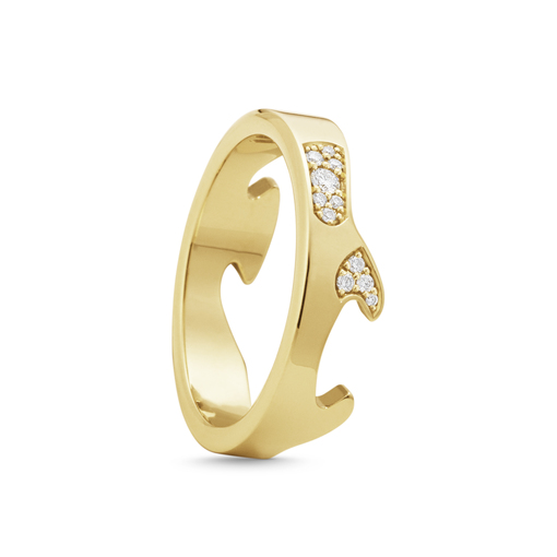 FUSION END Ring Diamant (Gull) i gruppen Ringer / Forlovelses- og gifteringer hos SCANDINAVIAN JEWELRY DESIGN (20001060)