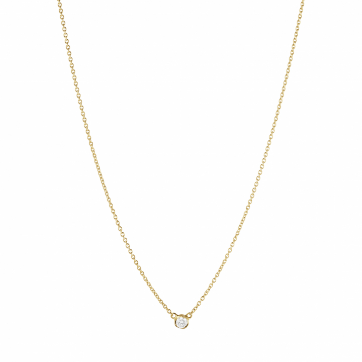 GJ SIGNATURE SOLITAIRE Pendant/Halskjede DIAMOND 0.05 CT i gruppen Halskjede / Diamantkjede hos SCANDINAVIAN JEWELRY DESIGN (20001257)