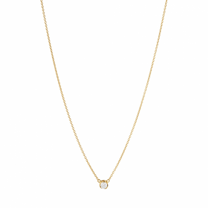 GJ SIGNATURE SOLITAIRE Pendant/Halskjede DIAMOND 0.10 CT i gruppen Halskjede / Diamantkjede hos SCANDINAVIAN JEWELRY DESIGN (20001258)