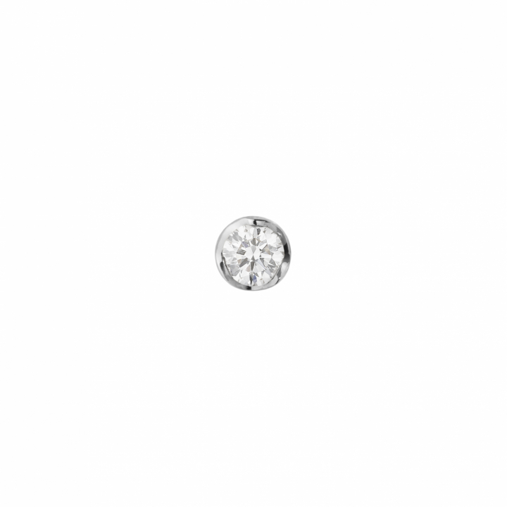 GJ SIGNATURE SOLITAIRE EARSTUD White Gold DIAMOND 0.05 CT i gruppen Øredobber / Diamantøredobber hos SCANDINAVIAN JEWELRY DESIGN (20001347)