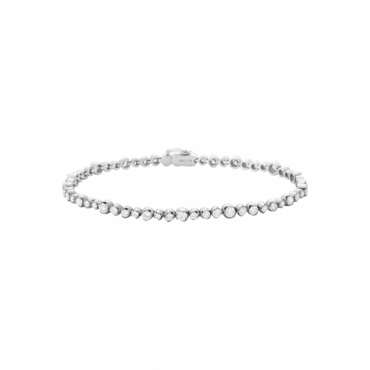 SIGNATURE TENNISBRACELET White Gold DIAMOND i gruppen Armbånd / Armbånd i hvitt gull hos SCANDINAVIAN JEWELRY DESIGN (20001353)