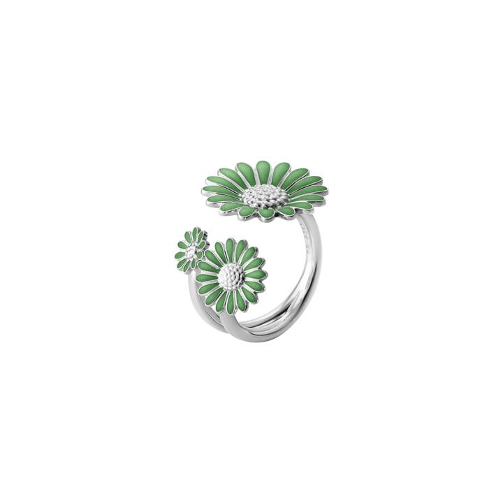 Product Image for Georg Jensen DAISY FLOWER RING SILVER VIVID GREEN ENAMEL 49