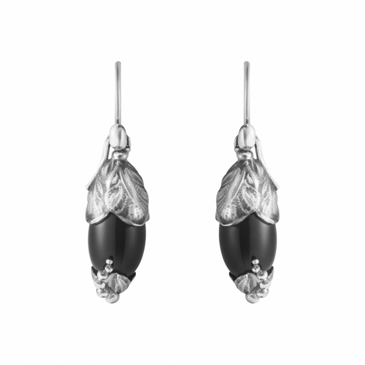 2024 HERITAGE Øreringer Sølv BLACK ONYX i gruppen Øredobber / Sølvøredobber hos SCANDINAVIAN JEWELRY DESIGN (20001395)