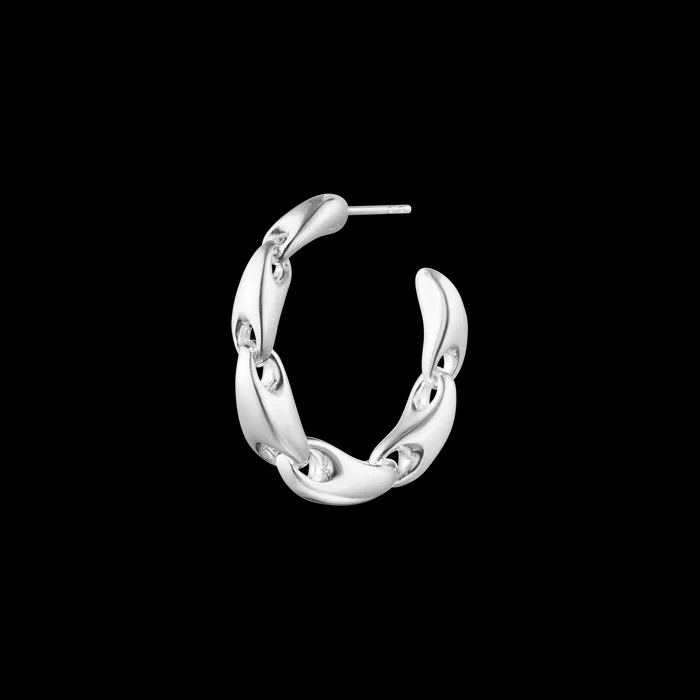 REFLECT L CHAIN HOOP Large Sølv , single i gruppen Øredobber / Sølvøredobber hos SCANDINAVIAN JEWELRY DESIGN (20001513)