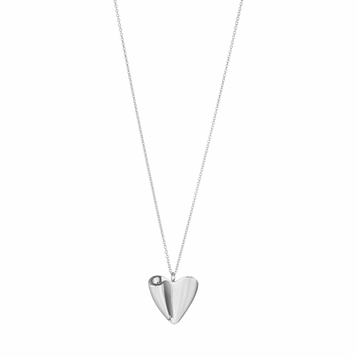 FOLDED HEART PENDANT Sølv i gruppen Øredobber / Sølvøredobber hos SCANDINAVIAN JEWELRY DESIGN (20001526)