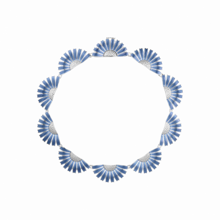 DAISY HLF NECK SI RH BLUE i gruppen Halskjede / Sølvkjede hos SCANDINAVIAN JEWELRY DESIGN (20001550)