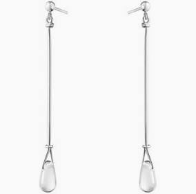 VIVIANNA TORUN Long Earrings Silver Rock crystal i gruppen Øredobber / Sølvøredobber hos SCANDINAVIAN JEWELRY DESIGN (20001652)