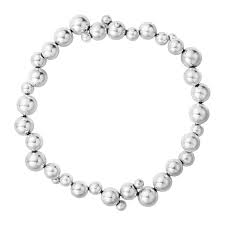MOONLIGHT GRAPES Necklace Silver i gruppen Halskjede / Sølvkjede hos SCANDINAVIAN JEWELRY DESIGN (20001661)
