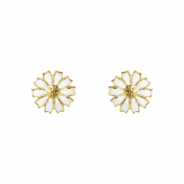 DAISY Earrings gold-plated Silver 7 mm i gruppen Øredobber / Gulløredobber hos SCANDINAVIAN JEWELRY DESIGN (20001719)