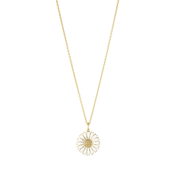 DAISY Pendant Gold-plated Silver 18 MM i gruppen Halskjede / Gullkjede hos SCANDINAVIAN JEWELRY DESIGN (20001774)