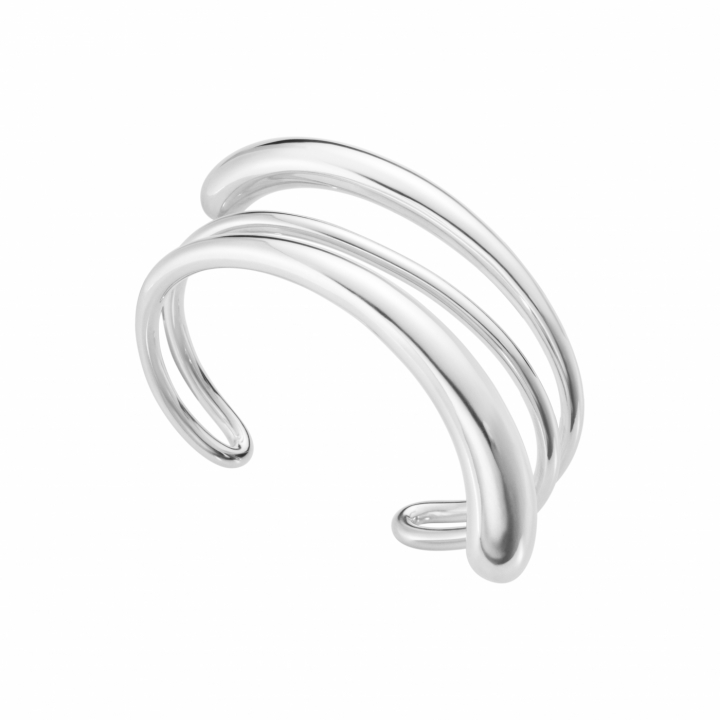 MERCY BIG TWIST BANGLE SILVER i gruppen Armbånd / Armringer hos SCANDINAVIAN JEWELRY DESIGN (20001838)
