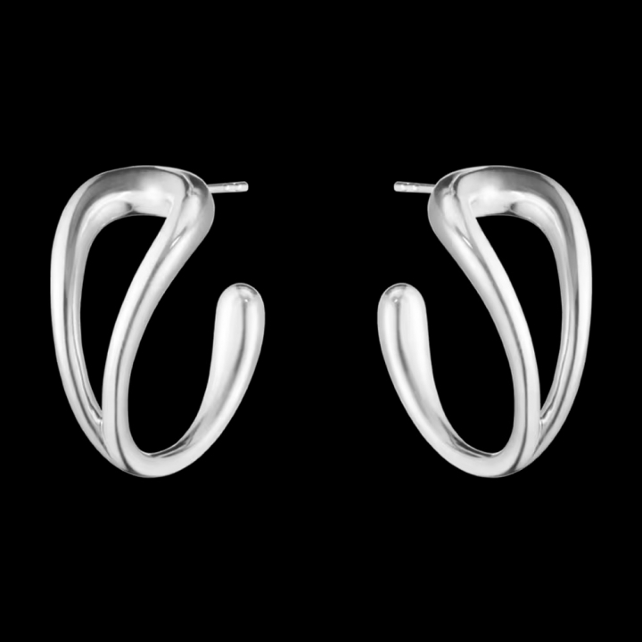 MERCY SWIRL EARHOOP SILVER i gruppen Øredobber / Sølvøredobber hos SCANDINAVIAN JEWELRY DESIGN (20001840)