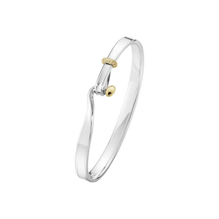 TORUN BANGLE Champagne Diamond 0.08 CT Gold/Silver i gruppen Armbånd / Armringer hos SCANDINAVIAN JEWELRY DESIGN (20001908)