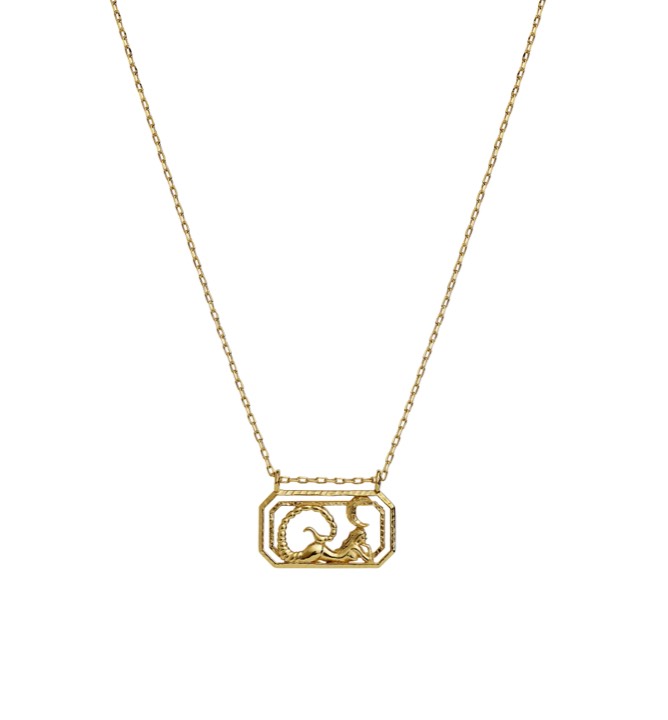 Zodiac skorpion Halskjede (Gull) 45 cm i gruppen Halskjede / Gullkjede hos SCANDINAVIAN JEWELRY DESIGN (2576a)