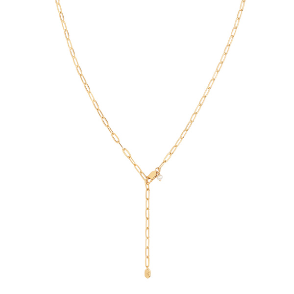 Gemma Necklace Goldplated Silver i gruppen Halskjede / Gullkjede hos SCANDINAVIAN JEWELRY DESIGN (300402YG)
