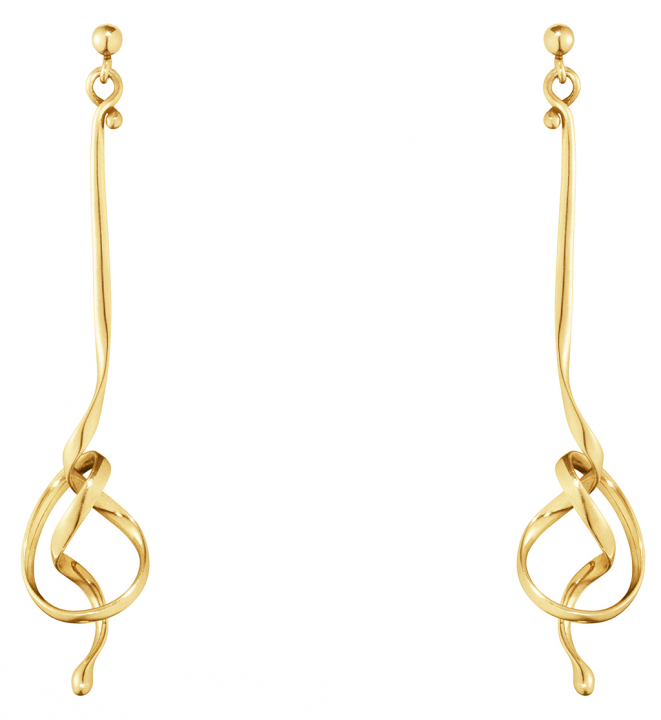 FORGET-ME-KNOT, Torun Earrings Gold i gruppen Øredobber / Gulløredobber hos SCANDINAVIAN JEWELRY DESIGN (3518498)