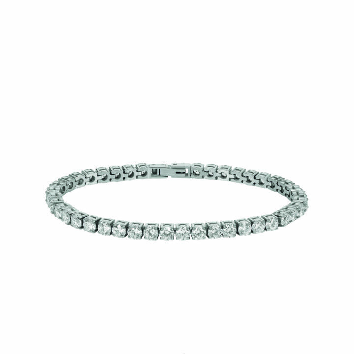 GLIMRA 4mm Armbånd Stål/Krystall i gruppen Armbånd hos SCANDINAVIAN JEWELRY DESIGN (359464)