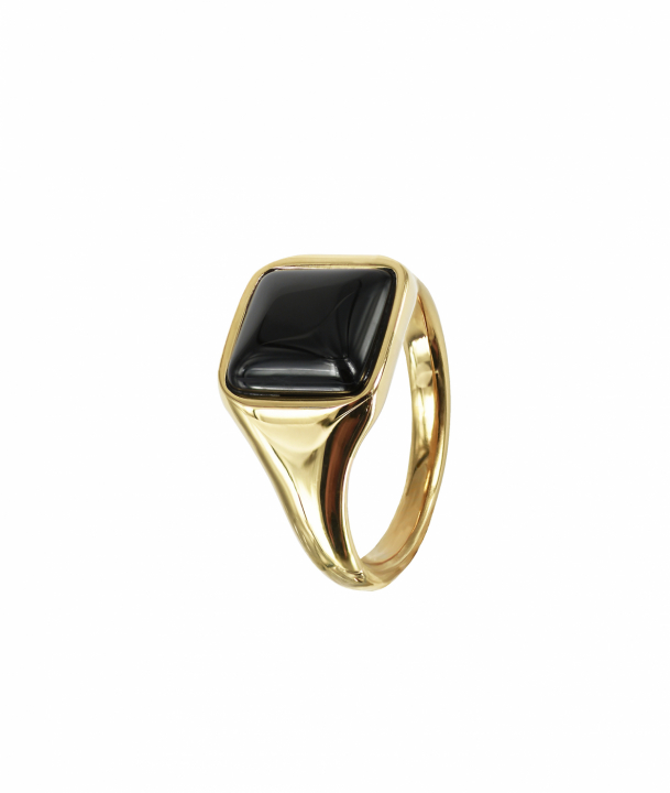 NEO Ring Gull/Svart i gruppen Ringer / Gullringer hos SCANDINAVIAN JEWELRY DESIGN (368732R)