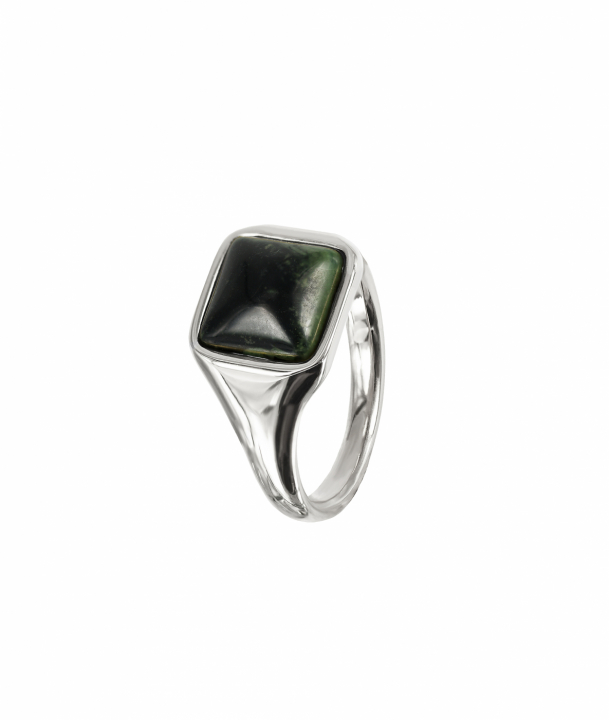 NEO Ring Stål/Grön i gruppen Ringer / Sølvringer hos SCANDINAVIAN JEWELRY DESIGN (368909R)