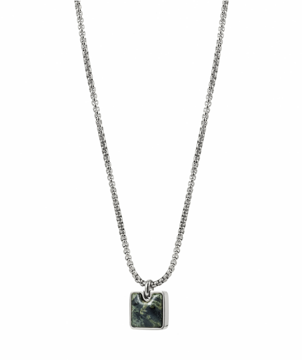 NEO Halskjede Stål/Grön i gruppen Halskjede hos SCANDINAVIAN JEWELRY DESIGN (369029)