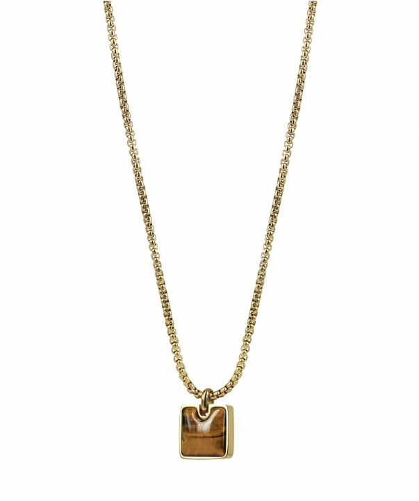 NEO Halskjede Gull/Brun i gruppen Halskjede / Gullkjede hos SCANDINAVIAN JEWELRY DESIGN (369050)