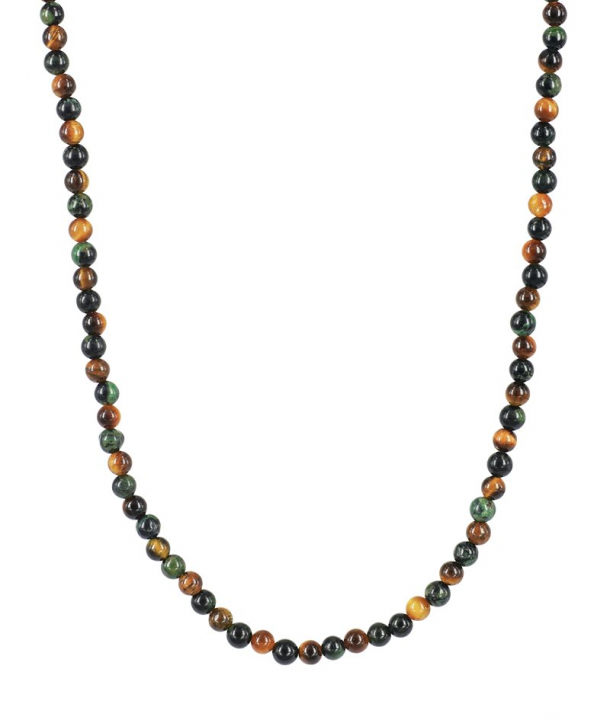 COLIN Necklace Brun /Grön i gruppen Halskjede / Sølvkjede hos SCANDINAVIAN JEWELRY DESIGN (369340)