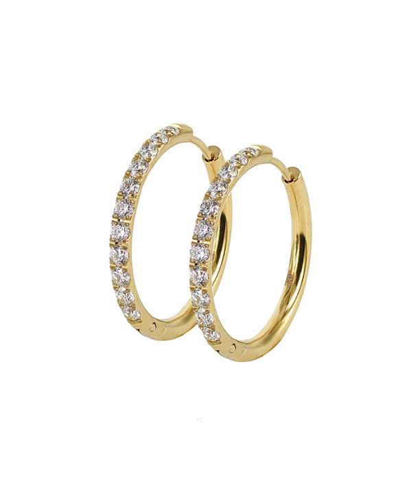LUCY 25 mm Gull  i gruppen Øredobber hos SCANDINAVIAN JEWELRY DESIGN (371770)