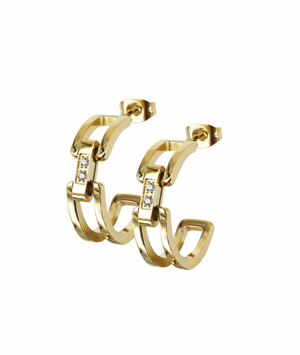 CHERRIE Crystal Øreringer Gull  i gruppen Øredobber / Gulløredobber hos SCANDINAVIAN JEWELRY DESIGN (372050)
