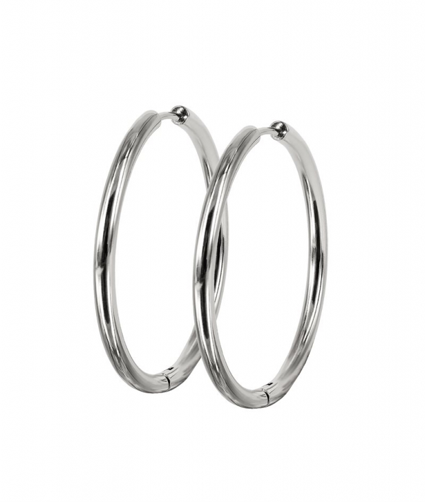 LUCY PLAIN Earrings 35mm Stål i gruppen Øredobber / Sølvøredobber hos SCANDINAVIAN JEWELRY DESIGN (372272)