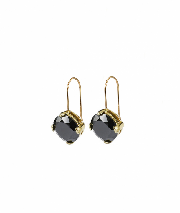 FRIDA Short Øreringer Gull/Svart i gruppen Øredobber / Gulløredobber hos SCANDINAVIAN JEWELRY DESIGN (373224)