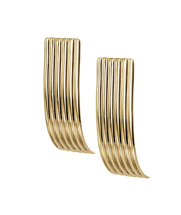 MONIQUE Big Earrings Gold i gruppen Øredobber / Gulløredobber hos SCANDINAVIAN JEWELRY DESIGN (373439)