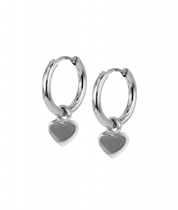ELISE Hoops Earrings Stål i gruppen Øredobber / Sølvøredobber hos SCANDINAVIAN JEWELRY DESIGN (373552)