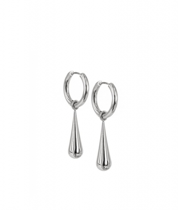 BELLA Hoops Stål i gruppen Øredobber / Sølvøredobber hos SCANDINAVIAN JEWELRY DESIGN (373606)